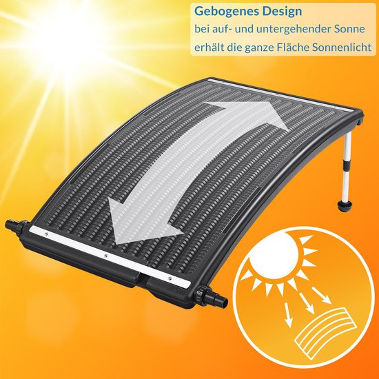 Monzana Zwembadverwarming Solar - 10000 L/h - 32&38mm – Verstelbaar