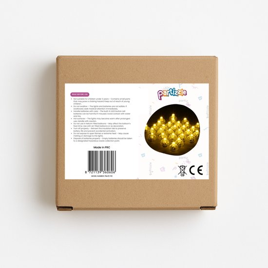 Partizzle 50x Mini LED Lampjes – Ballon & Feestverlichting – Warm Wit – Party Decoratie