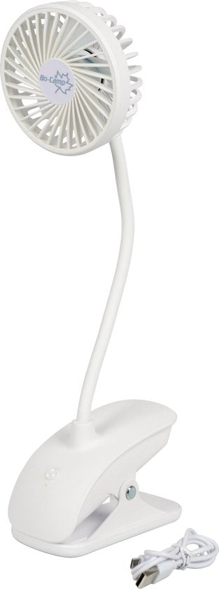 Bo-Camp - Tafelventilator met klem - Flex - Oplaadbaar