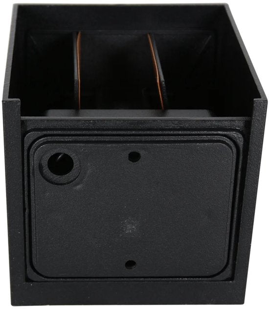 Wandlamp Muro 3098ZW Zwart - Modern - Kunststof, Metaal - Compacte afmetingen 11x11x11 cm - Steinhauer