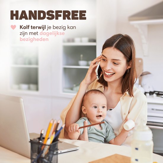 Vulpes Goods® BabyCare - Elektrische Draadloze Borstkolf PRO V2 – Handsfree – Draagbaar – APP Bedienbaar – BPA-Vrij – Inclusief Borstschildverkleiners, Bewaarzakjes & Reistas – 2 Stuks