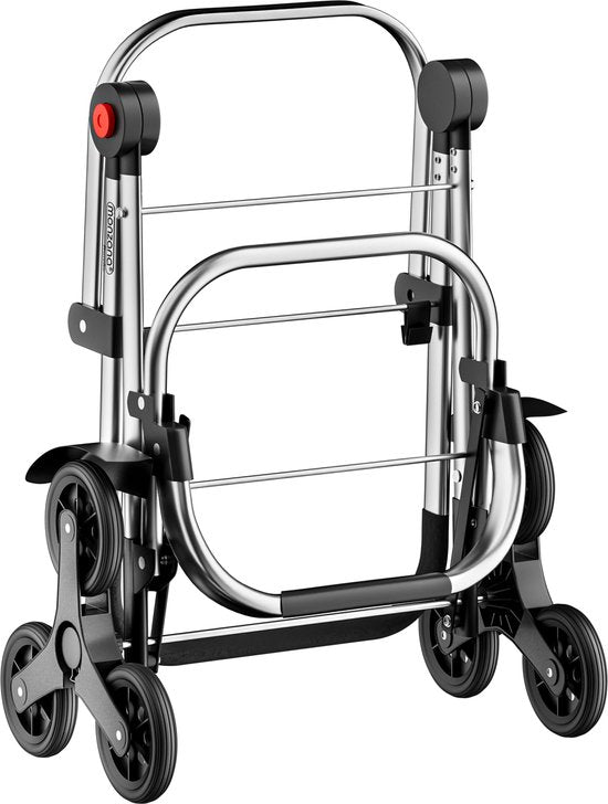 Monzana 2in1 Boodschappentrolley 30kg Inklapbaar Afneembare Tas 6 wielen Grijs