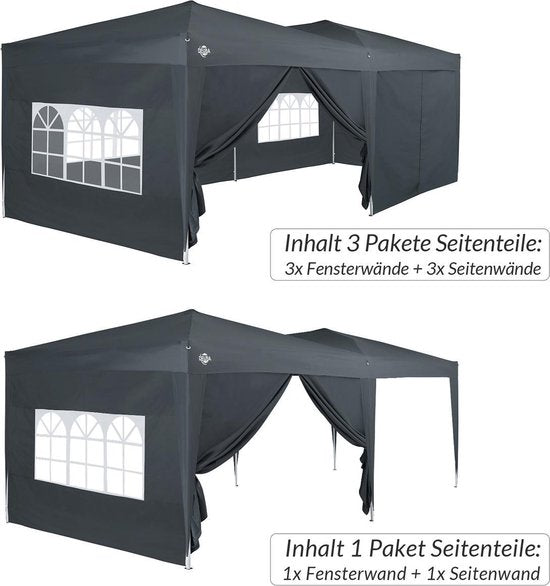 Deuba Zijwanden Paviljoen - 2-Delig - Antraciet 3x2m