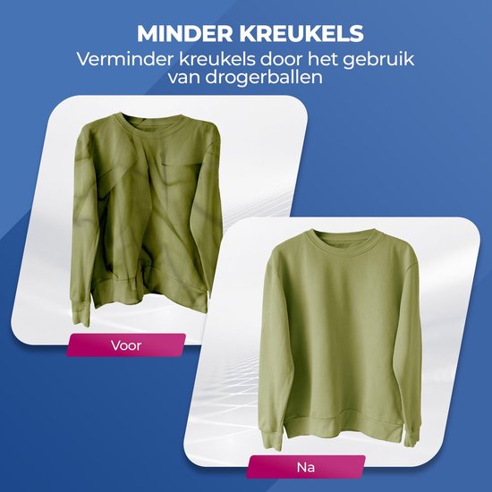 Roegaarden Drogerballen - Wasbollen - 6 Stuks - Siliconen - Sneller droog - Anti-kreuk
