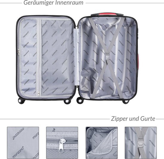 Monzana Hardcase Koffer Baseline - XL Zwart