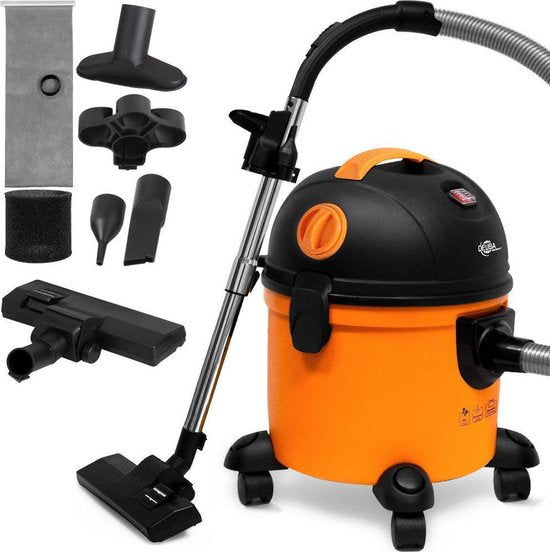 Monzana Stofzuiger Nat & Droog - 1200W 15L Container – Zwart/Oranje