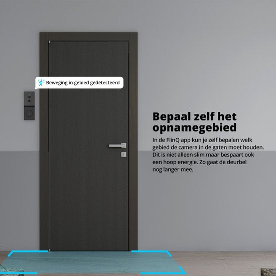 FlinQ Slimme Deurbel - Deurbel Draadloos - Deurbel met Camera - Incl Gong - 1080P HD - Zwart