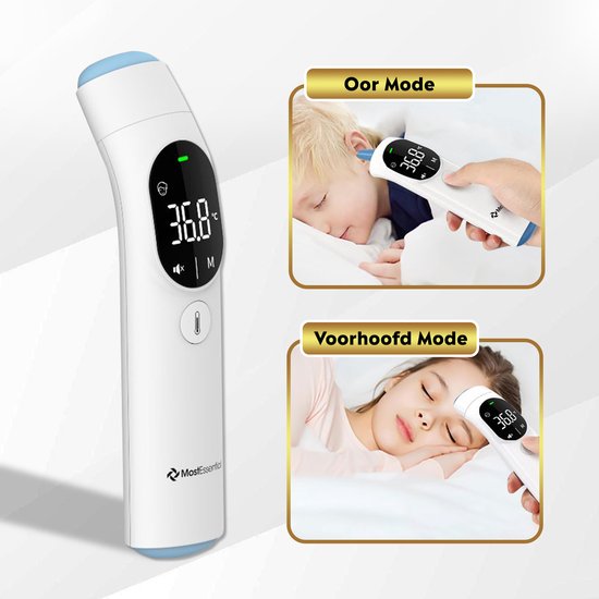 MostEssential Infrarood Thermometer PRO - Contactloos - Voorhoofd & Oor