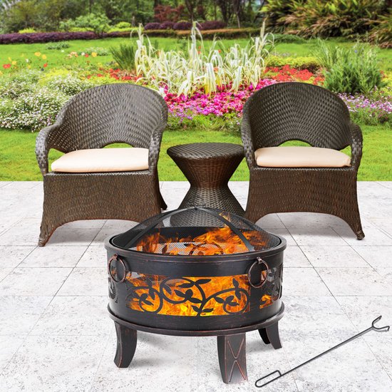 Gardebruk Vuurkorf Rond Ø 67cm – incl. Vonkbeveiliging & Vuurhaak