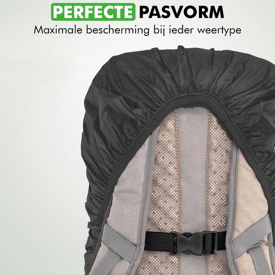 Travelhawk Regenhoes Rugzak - Waterdicht - Backpack Hoes - Reflecterend - 10-20L - Zwart