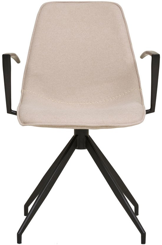 House Nordic Eetkamerstoel Monaco Swivel Bouclé Zand