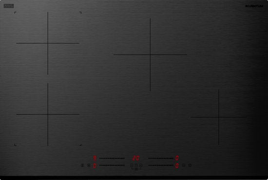 Inventum IKI7735MAT - Inbouw inductie kookplaat - 77 cm - 4 kookzones - Bridgefunctie - 1- of 2-fase - Facetrand voorzijde - Matzwart
