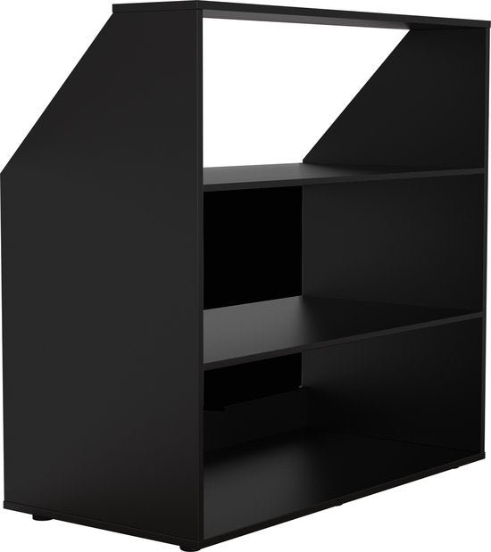 Kledingkast schuine wand zolder slaapkamer open - legplanken - opbergkast geschikt voor schuine wanden