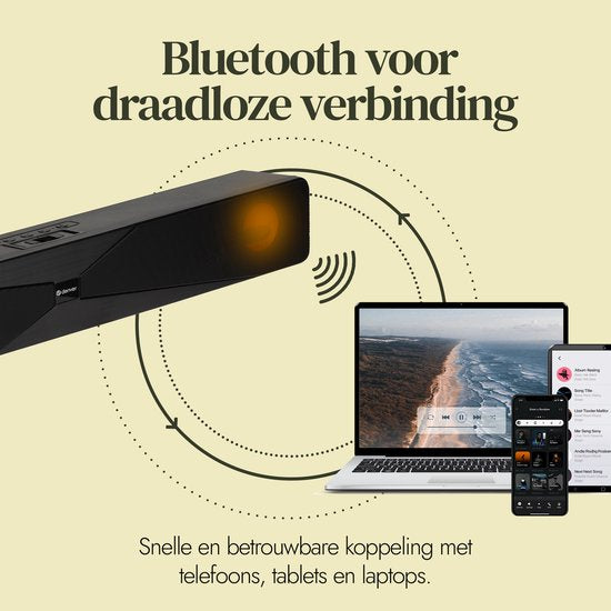 Denver Soundbar met Bluetooth - Telefoonhouder & Ingebouwde Verlichting - DSB1011