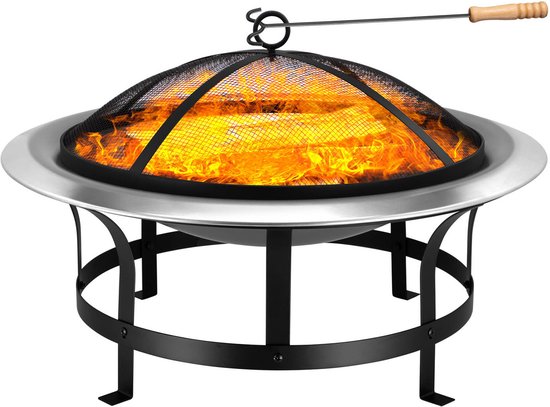 Gardebruk Vuurschaal XL - Ø 75cm Pook Vonkrooster - Edelstaal