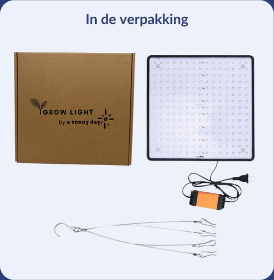 a sunny day LED groeilamp - kweeklamp - full spectrum - groei & bloei - grow light - groeilamp full spectrum - 45 Watt - 30 x 30 cm - 225 LEDs