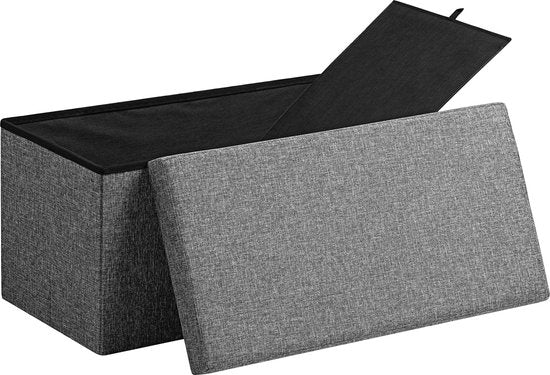 Casaria Opbergbank - 80x40x40cm 100L – Donkergrijs