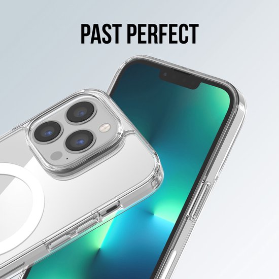 Podec Magsafe Hoesje Geschikt voor iPhone 13 Pro - Met 3x Screenprotector + 3x Cameraprotector - Magnetisch met Ring Doorzichtig - Telefoonhoesje Transparant Case