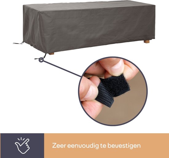 Perel Buitenhoes voor tafel tot 220 cm, grijs, rechthoekig, 225 cm x 105 cm x 75 cm