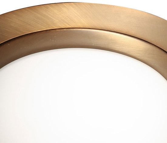 Plafonnier Steinhauer Ikaro 1365BR Brons Ø24cm - 4 stappen dimbaar, geschikt voor binnen, van hoogwaardige metaal en glas