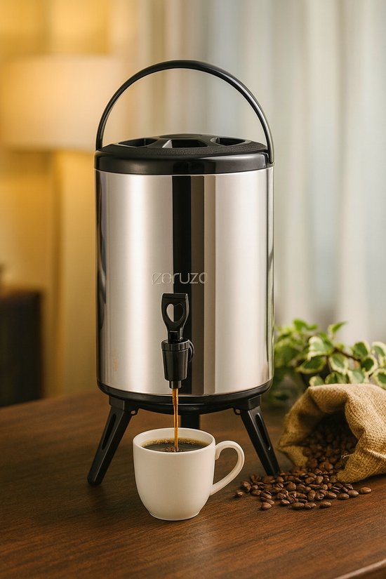 Ceruzo Thermos Drankdispenser - 10 Liter - RVS - Geïsoleerde dispenser met kraan
