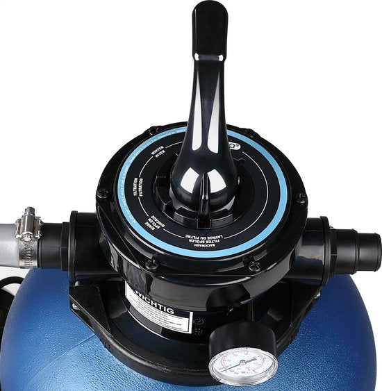 Monzana Zandfiltersysteem - 10.200 l/u 7-weg Klep Systeem - Blauw