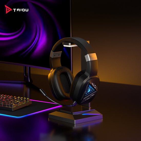 TAIDU THS320Pro - 2.4GHz Draadloze Gaming Headset - Bluetooth koptelefoon - met microfoon - Geschikt voor PS4/PS5, Nintendo Switch - Multiplatform - Zwart