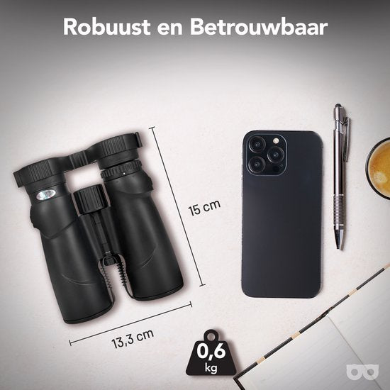 Zoomble® Verrekijker PRO 8x42 met Draagtas - Incl. E-Book Vogelspotten - Bak-4 HD Lens - Geschikt voor Vogelaars, Outdoor & Hiking - Volwassene - Verkijker