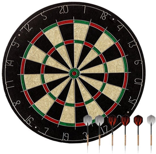 Fitby Dartbord - Dartbord Set - Darts - Dartsbord - Dartpijlen -Inclusief Accessoires - Sisal - Flights darts - Shafts darts - Professioneel