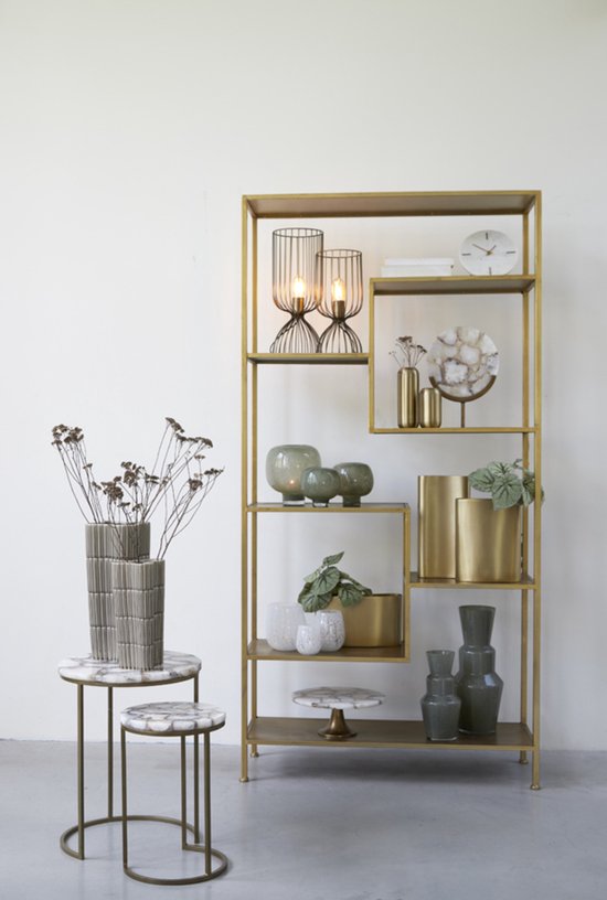 Light & Living - Klok MORENO - 20x17x18cm - Wit