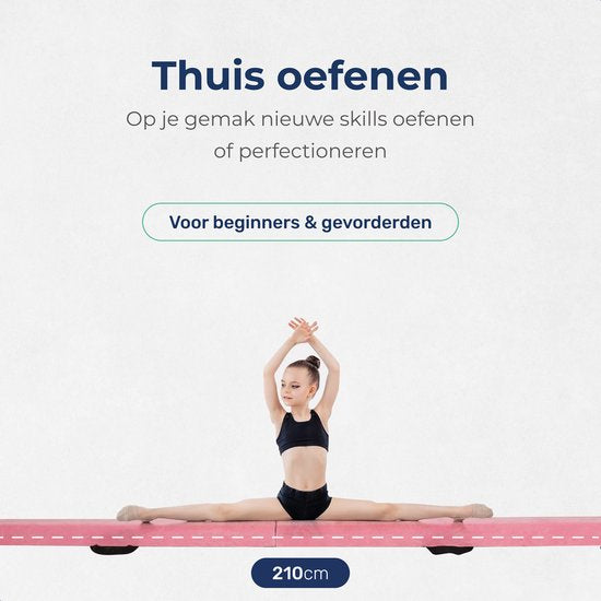 ProSkill Turnbalk - 210cm - Evenwichtsbalk - Voor thuis - Opvouwbaar - Turnen