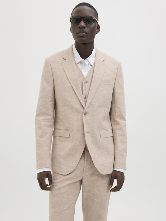 Jack & Jones Riviera Blazer - Slim Fit - Beige - Maat 56