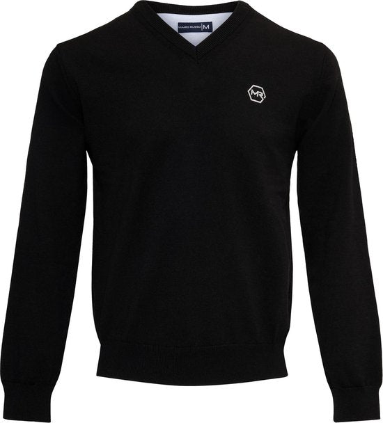 Mario Russo Pullover - Zwart - Maat XXL - Italiaanse Schnit - 85% Katoen Pullover