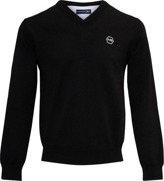 Mario Russo Pullover - Zwart - Maat XXL - Italiaanse Schnit - 85% Katoen Pullover
