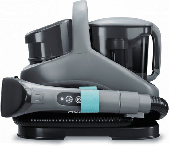 Achate - Vlekkenreiniger Pro - Met Stoom & Heetwater, Tapijt- en Matrasreiniger, Krachtige Zuigkracht, 1300W, 1.4L Vuilwatertank - Grijs/Blauw