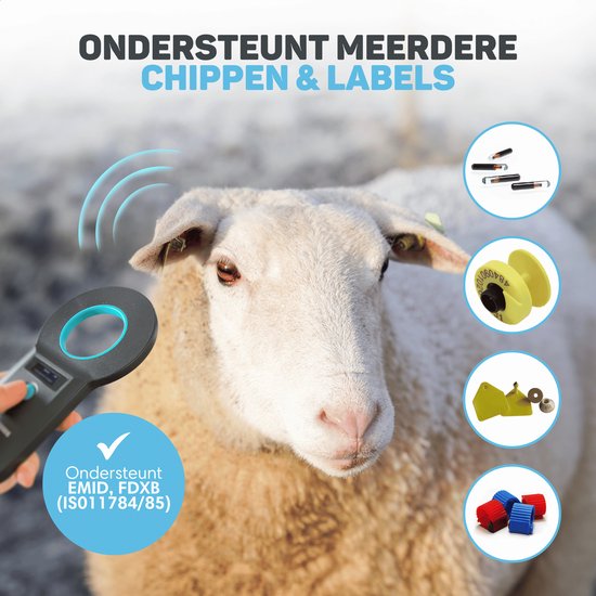 Vulpes Goods® Huisdieren - Chiplezer - Chiplezer Huisdier - Chiplezer voor alle dieren en huisdieren - Incl. Reistas - ISO11784/85/FDX-B - PRO versie