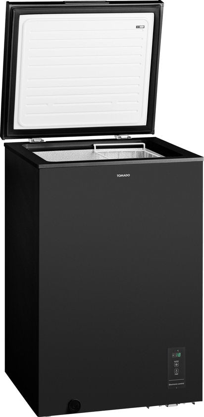Tomado TCF0991B - Vrieskist - 99 liter - Supervriezen - Digitaal thermostaat - Low Frost - Energielabel E - Zwart