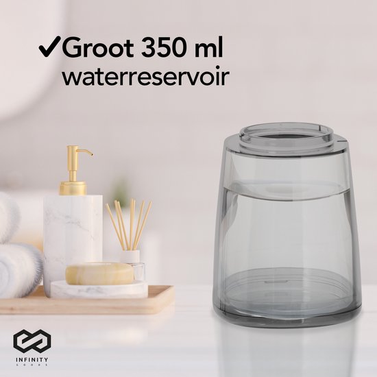 Infinity Goods Waterflosser - Monddouche - Elektrisch Flosapparaat - Draadloos En Oplaadbaar - 5 Opzetstukken - Zwart