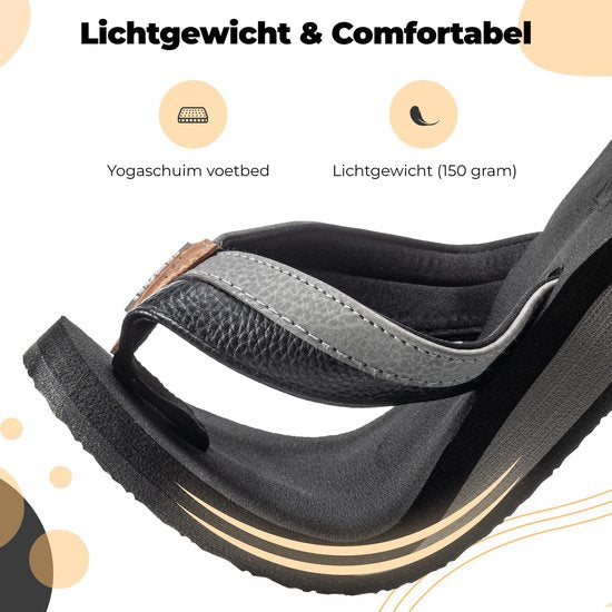 Comfeet Slippers Heren - Sandalen - Zwart - Maat 45