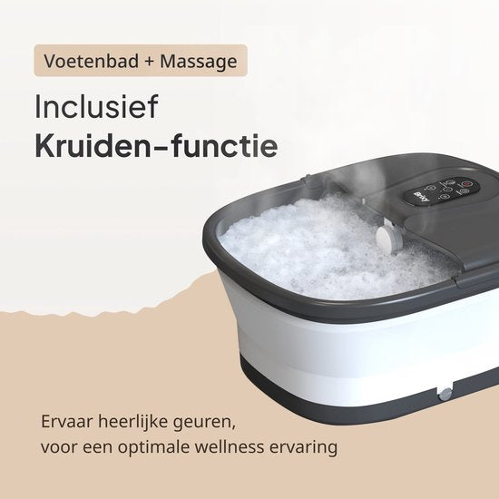 Brixy Voetenbad - Handmatige Massage Rollers - Verwarmt Tot 45°C - Voetmassage Apparaat - Voetbad Met Massage - Zwart