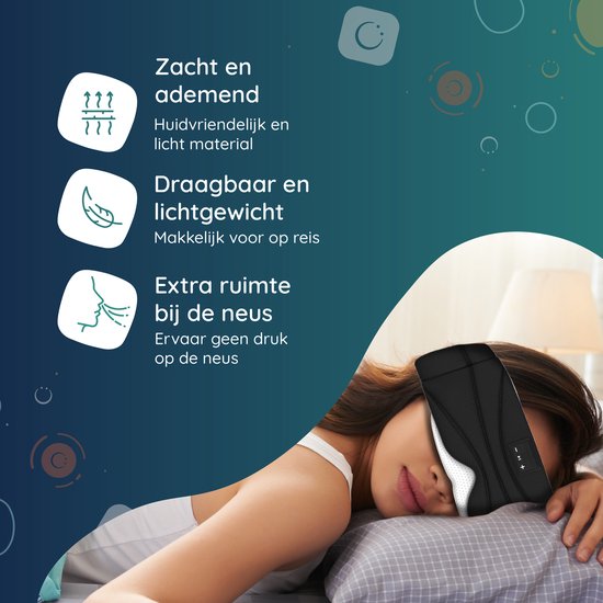 Numsy Slaapmasker Bluetooth - Slaap Koptelefoon - Hoofdband