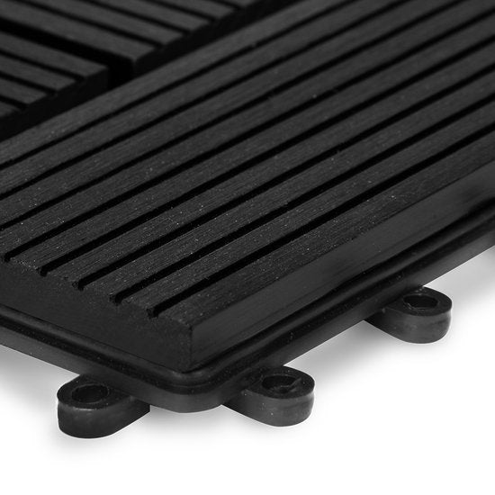 WPC Vlondertegels - Mozaïk Insteeksysteem 30x30cm - Antraciet