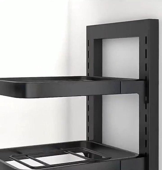 Ceruzo Verstelbaar Pannenrek - 3 lagen-Ruimtebesparend- Koolstofstaal – 23 x 27 x 43 cm