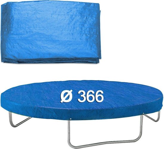 Monzana Afdekking - Afdekzeil Trampoline Blauw Ø366cm