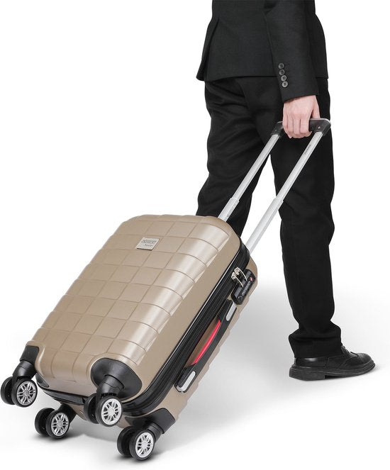 Monzana Exopack Hardcase Koffer - Champagne 53x37x21 cm