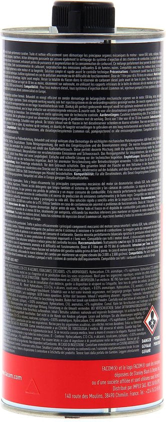 Facom Diesel Motor Reiniger 1L - additief - reinigt roetfilter, EGR-klep, de turbo en katalysator