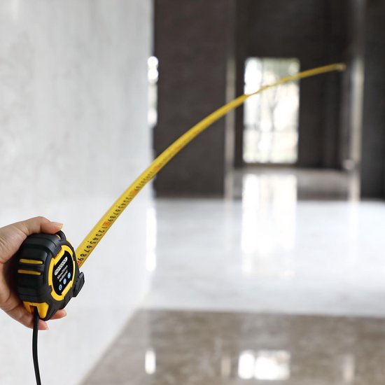 Monzana Meetlint Lintmeter 10m Eindhaak Autorolsysteem Vergrendeling Centimeter