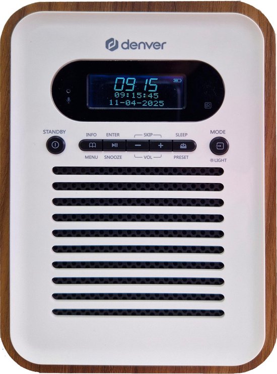 Denver Retro Radio - DAB+ - FM - Bluetooth - Wekker functie - Moederdag