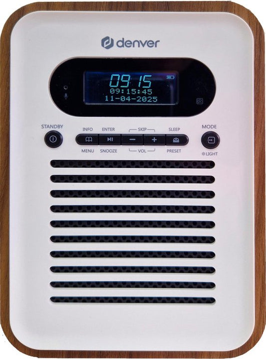 Denver Retro Radio - DAB+ - FM - Bluetooth - Wekker functie - Moederdag