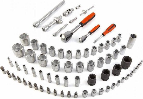 Bahco S800 77-delige Dopsleutelset - 1/4" 1/2"